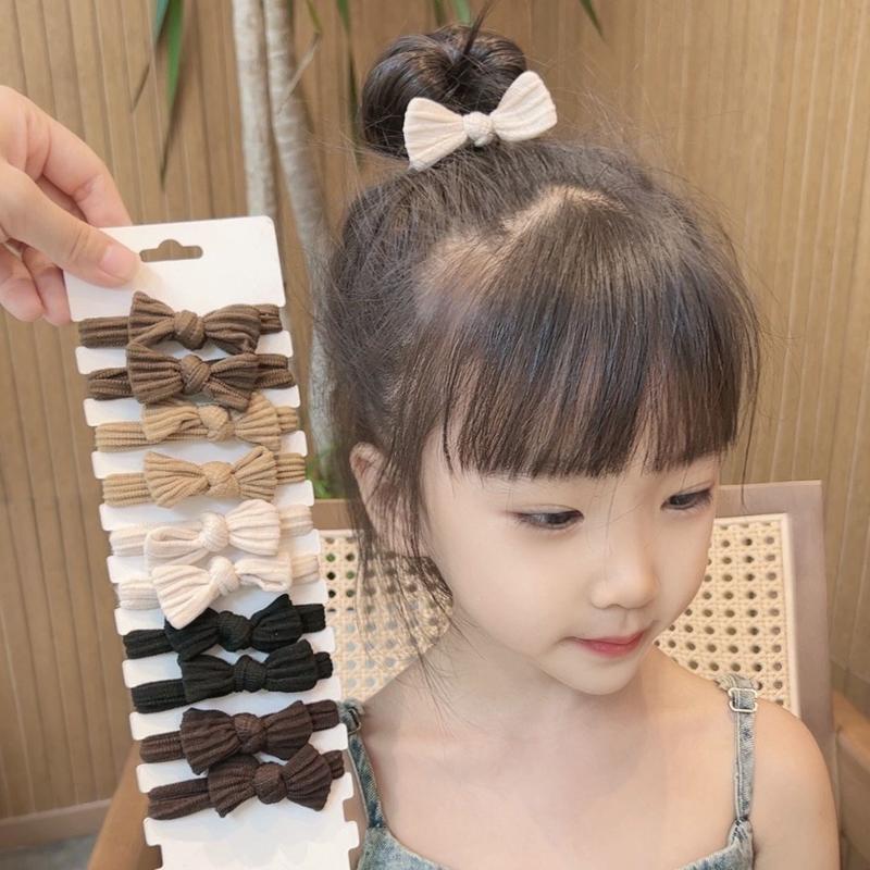 Product Introduction of Butterfly Knot 2024 Women Adult Children Ponytail Hair Ties Non-Damaging Hair Bands Towel Roll Braided Hair Ties 5