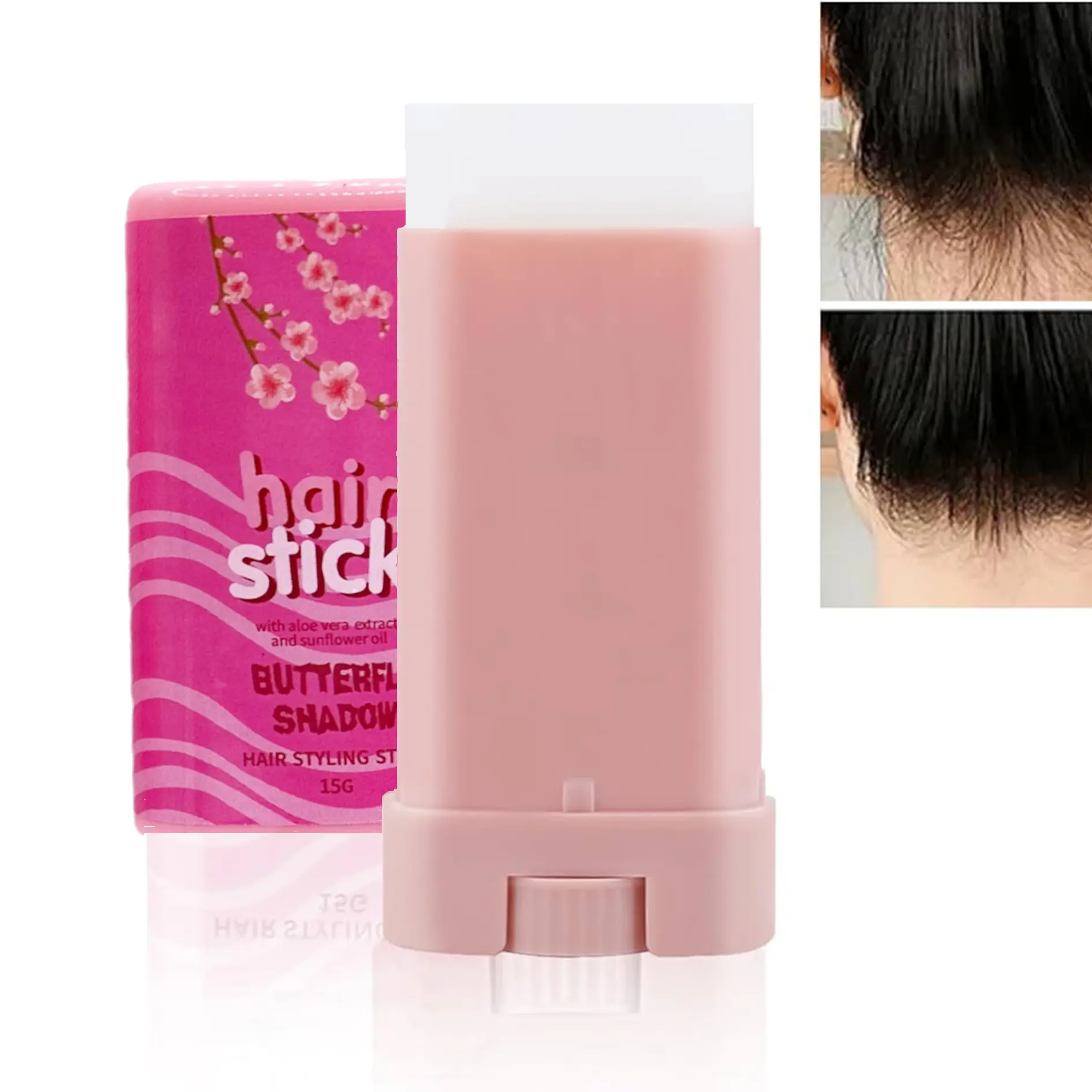 1PC BUTTERFLY SHADOW Hair Wax Stick, Non-Greasy Hair Smoothing Stick ...