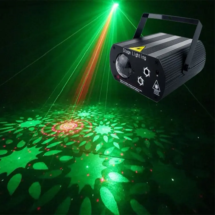 Đèn Laser theo nhạc mini có điều khiển từ xa 3