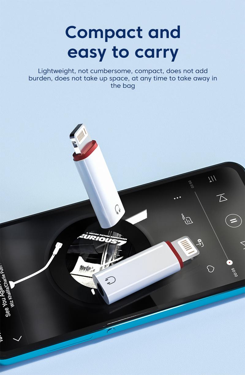 Product Introduction of Bộ chuyển đổi phù hợp cho tai nghe Apple 3,5 mm sang nghe âm thanh của Apple Bộ chuyển đổi iOS dây  sạc Phụ Kiện Nghe Nhạc 7