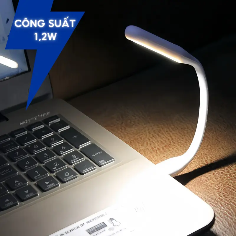 Đèn led usb mini siêu sáng HOTECH phụ kiện cắm cổng USB sạc dự phòng laptop vỏ nhựa dẻo có thể gập gọn tiện lợi DU03H 2