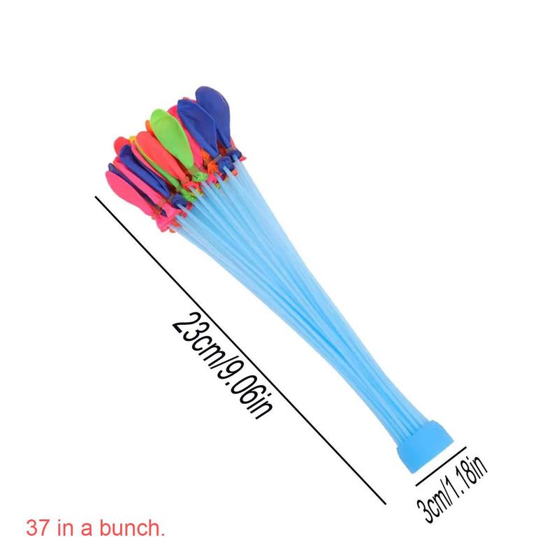 Multicolor Water Balloons, 6 Bunches/222pcs Quick Fill Water Balloons, Splash Balloon for Outdoor Party Games, Party Supplies, Super Bowl Party Decoration, Inflatable, Colorful 1