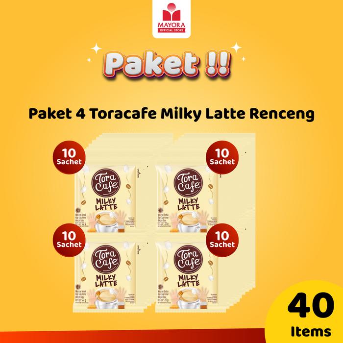 Gambar Paket 4 - Toracafe Milky Latte Renceng dari Mayora Kota Administrasi Jakarta Barat Tokopedia