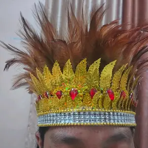 Mahkota Mika Adat Dayak/Papua/Aksesoris Bulu