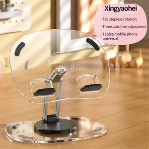 Tablet Holder Lipat Aluminium iPad Desktop Stand 360 Rotation - Q16