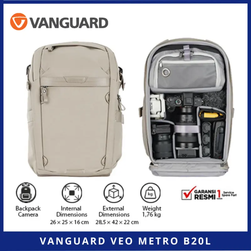 Vanguard VEO METRO B20L Backpack Camera - Tas Kamera Ransel DSLR 0