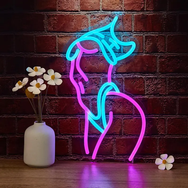 Abstract Figure Design LED Neon Light, USB Powered Creative Fashionable LED Neon Lamp with Switch, Decorative LED Light for Home Living Room Bedroom Party 0