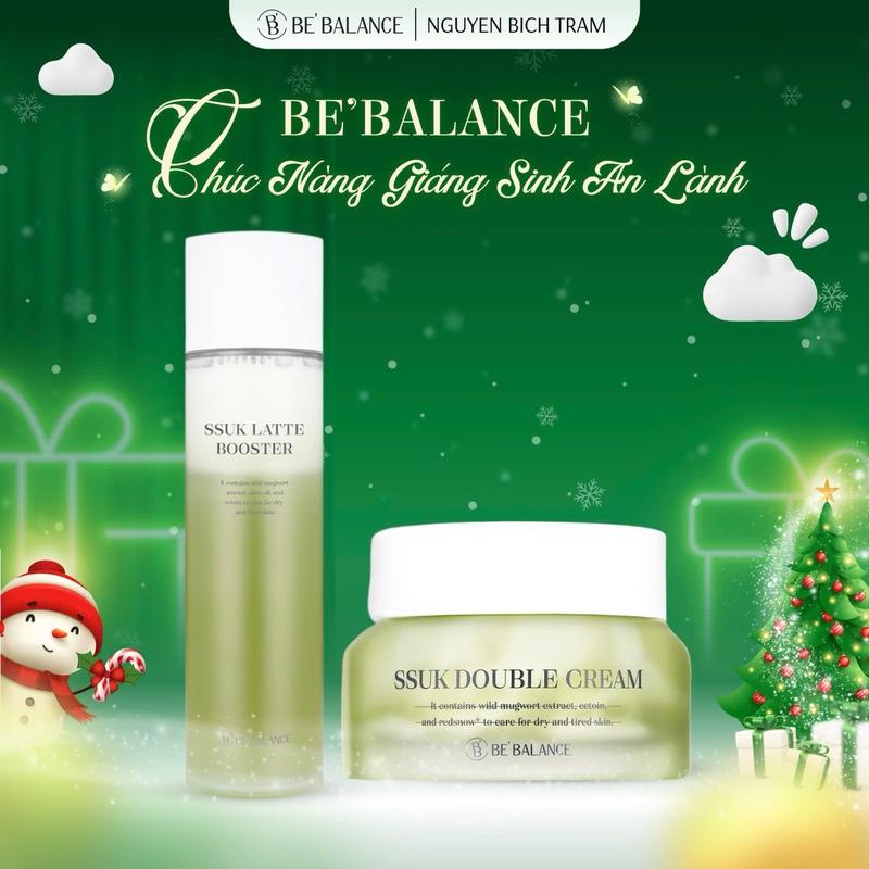 Combo nước thần Ssuk Latte + kem dưỡng đa tầng Ssuk Double Cream full size Skincare
