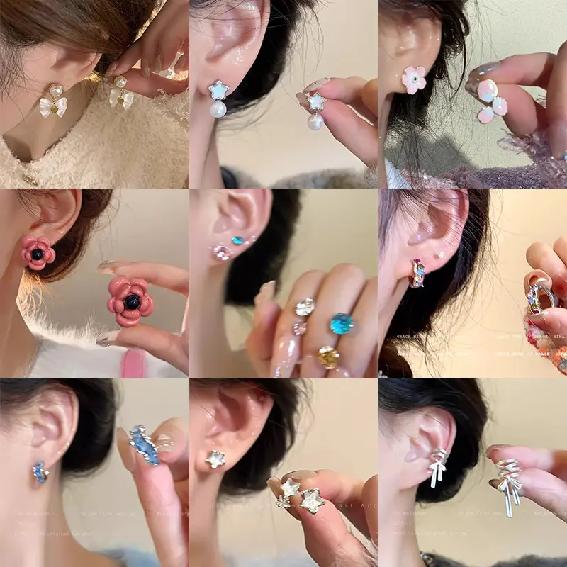 [Selected Hot-Selling Items] Fashion Jewelry S925 Silver Needle Niche Exquisite Pearl Earrings Versatile Elegant Bowknot Studs Light Luxury Luxurious High-End Earrings