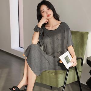Modal nightgown Korean version new short sleeved women's sleepwear loungewear comfortable housedress lady Pajamas long dresses