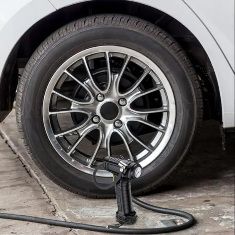 Portable Car Air Compressor, 12V Car Air Pump with LED Light, Car Tire Inflator, Electric Pump for Car, Motorcycle, Bicycle, Ball 3
