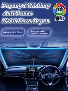 JieLiDa Payung Pelindung Anti Panas Mobil Kaca Depan / Umbrella Sunshade Ukuran: 145 x 79 cm