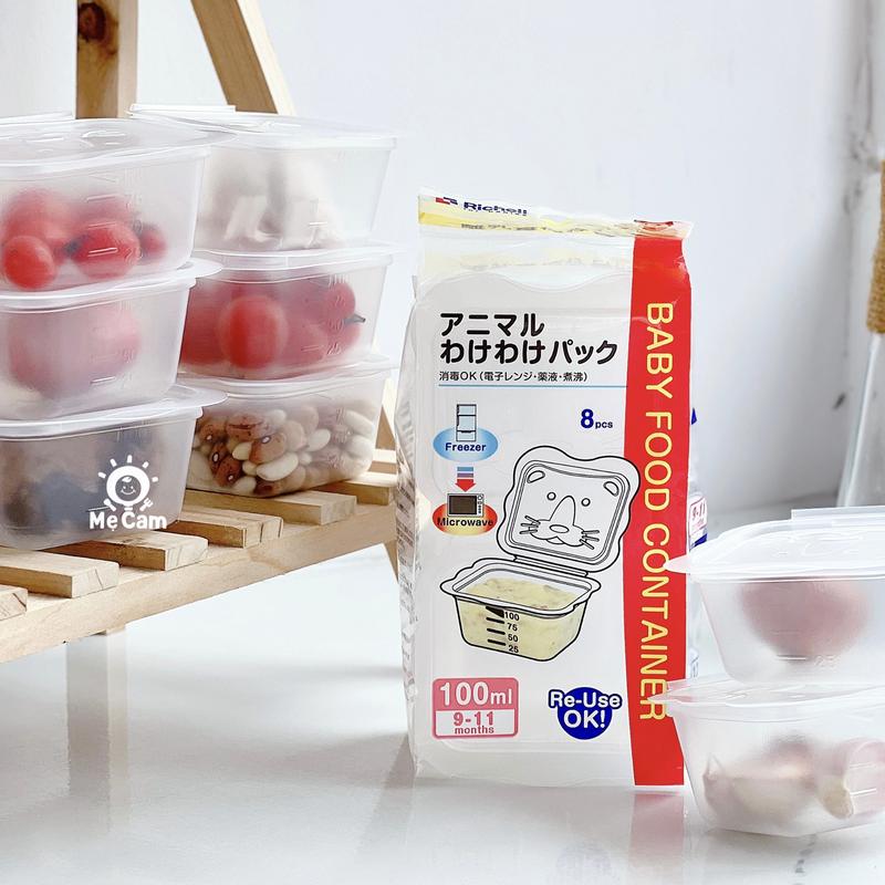 Khay, hộp trữ đông Richell trữ thức ăn cho bé ăn dặm