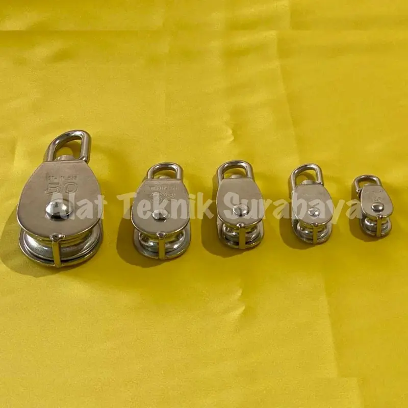 MINI KATROL AST STAINLESS STEEL 15 20 25 32 50 MM SS 304 KEREKAN SERBAGUNA SWIVEL PULLEY SERBAGUNA M15 M20 M25 M32 M50 SINGLE ALAT ANGKUT 1 SHEAVE SMALL KECIL WHEEL 1