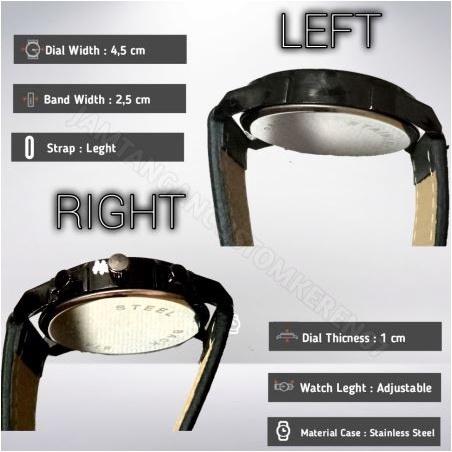 Jam Tangan Pria POLISI POLRI Kulit Hitam Quartz Analog 01 4