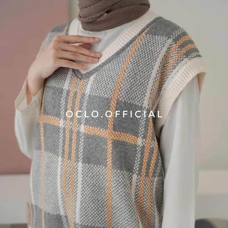 Oclo Saskina Vest | Rompi Vest Rajut Wanita Jumbo XXL 5