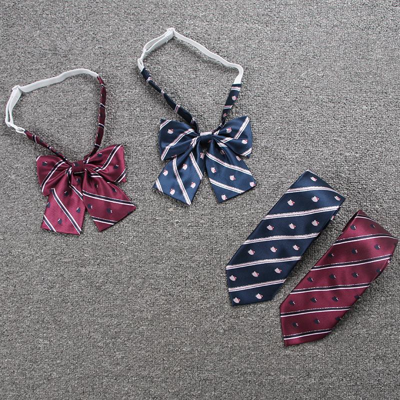 New Japanese JK Uniform Bow Tie Jacquard Cartoon Pattern Bow Tie Sweet Cute All-Match Bow Tie 0