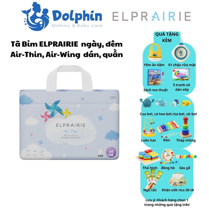 tã bỉm Elprairie nội địa Hàn Quốc mẫu mới Dán/Quần đủ size Siêu thấm, con khô thoáng cả ngày Dolphin Mammy & Baby Care