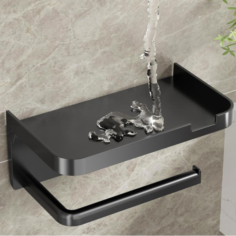 Product Introduction of Wall Mounted Tissue Holder, 1 Count Punch Free Tissue Storage Rack, Bathroom Storage Rack, Home Organizer for Bathroom, Kitchen, Living Room 3