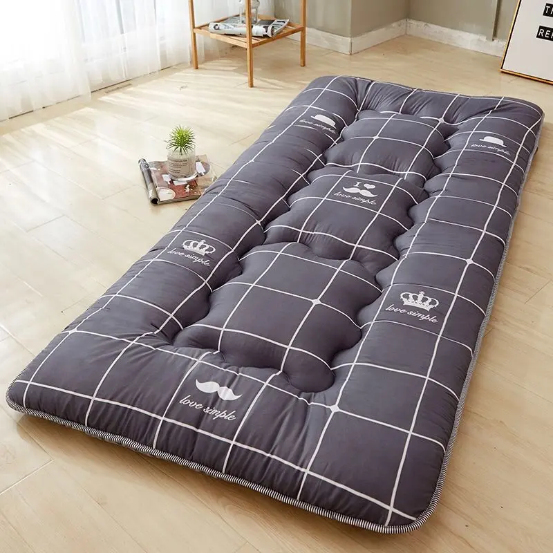 Nệm dày, Thích hợp cho sinh viên ký túc xá, một mặt, làm bằng tấm nệm tatami, nệm lót bông trên và dưới, đệm mềm, có thể gập lại, đệm