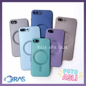 Softcase  IP 7 8 / 7+ 8+ Plus Magsafe Magnetic Gold Hitam Ungu Lentur Silver