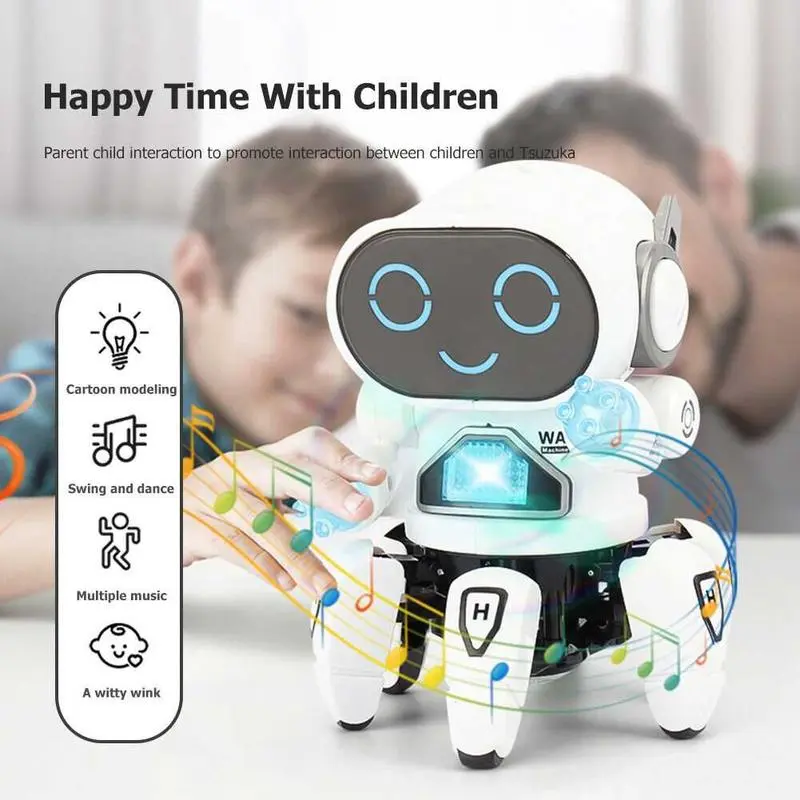 COD Mainan Robot Anak Hadiah Ulang Tahun Robot Pintar Menari untuk Mainan Anak-anak Cowok Cewek Bergerak Lampu Control Remote Toys 2