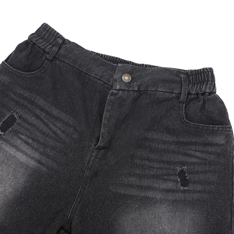 ( Bigsize 45-120kg)  Combo 2 Quần short Jean nam, quần short bò cạp khuy lưng chun vải jean mềm 2