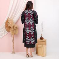 Gambar KI Outer Kimono Alesha Safiyya Merah - Hitam Pink, 4 dari KainIndonesiaco Kota Administrasi Jakarta Timur 5 Tokopedia