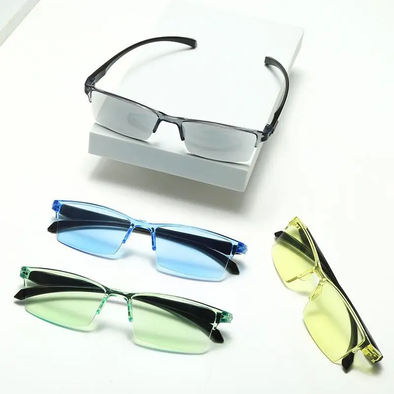 2025 new smart zoom reading glasses men's and women's fashion rimless reading glasses