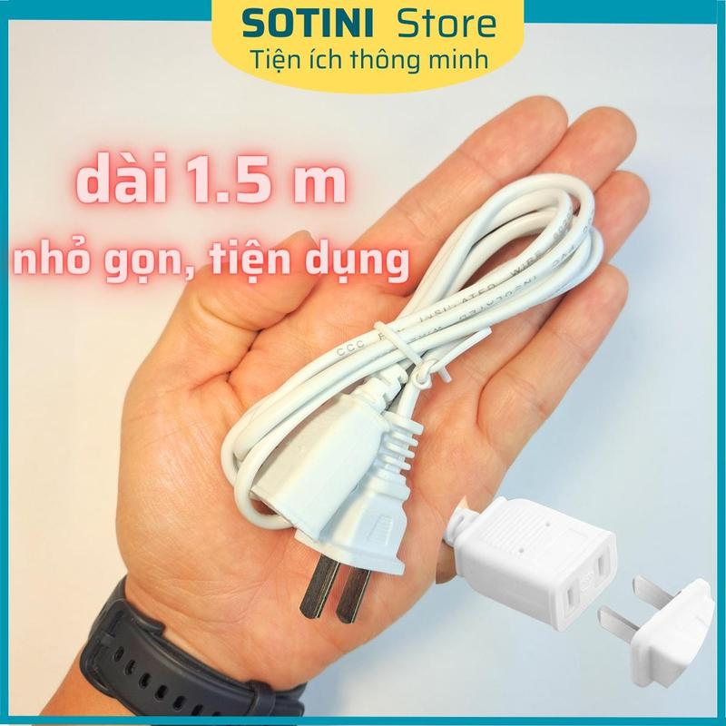 Dây nối dài ổ cắm điện phích âm SOTINI dài 1.5 m, 3 m, 5 m giá rẻ, tiện dụng cho sạc điện thoại, máy tính, đèn ,quạt, camera, thiết bị điện, điện tử dây  nối
