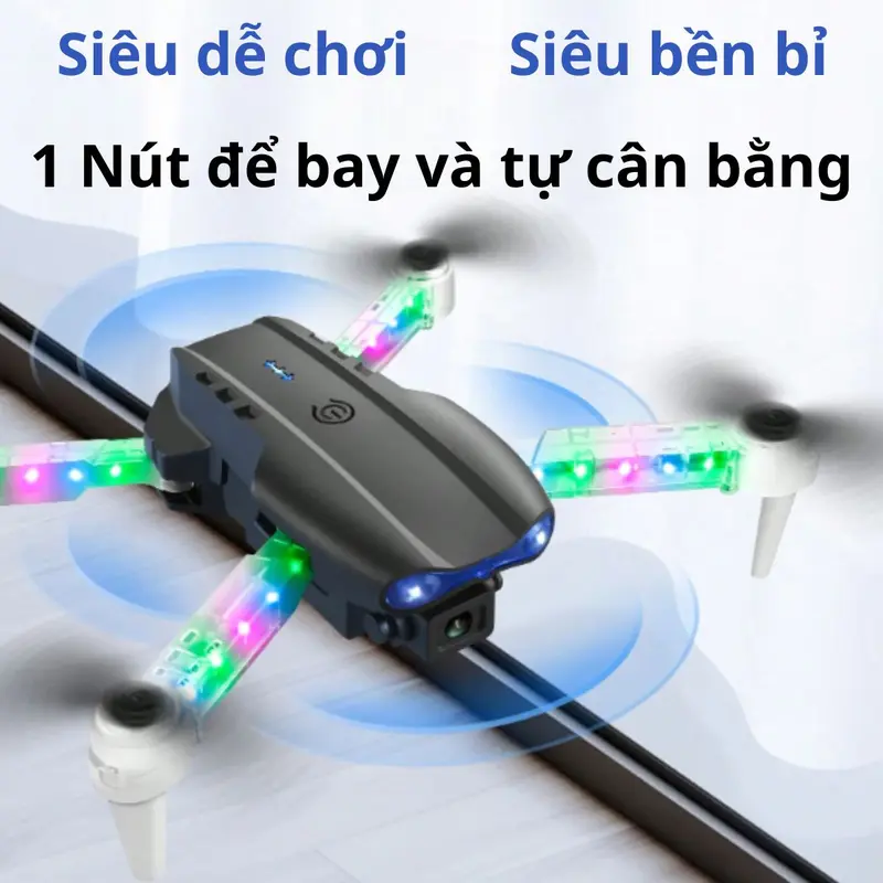 Máy bay điều khiển từ xa E100 Max, Flycam giá rẻ, Flaycam Cảm Biến Chống Va Chạm, Drone mini 4