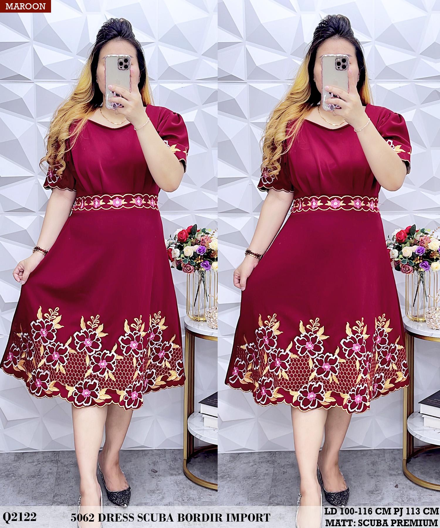 5062 DRESS SCUBA BORDIR Q2125 Casual Melar