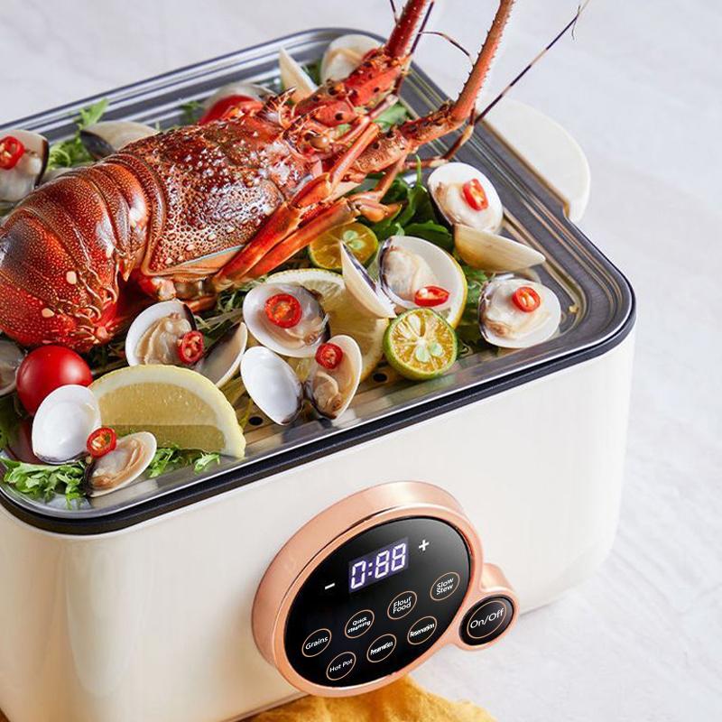 Nồi hấp kawu, dung tích lớn 24L, đa năng vừa hấp vừa nấu trong một nồi, ba lớp có thể tự do kết hợp, làm nóng nhanh tập trung năng lượng 1500W,model BT-ZG06 5