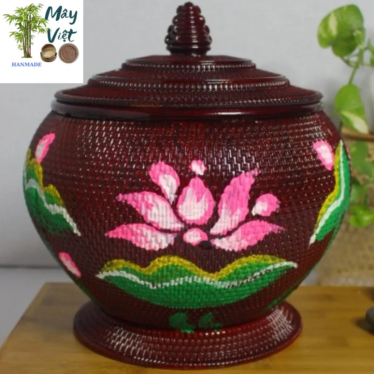 Giỏ ủ trà , ủ lá vối, nhân Trần, thể tích 1,5lít thương hiệu Mây Việt