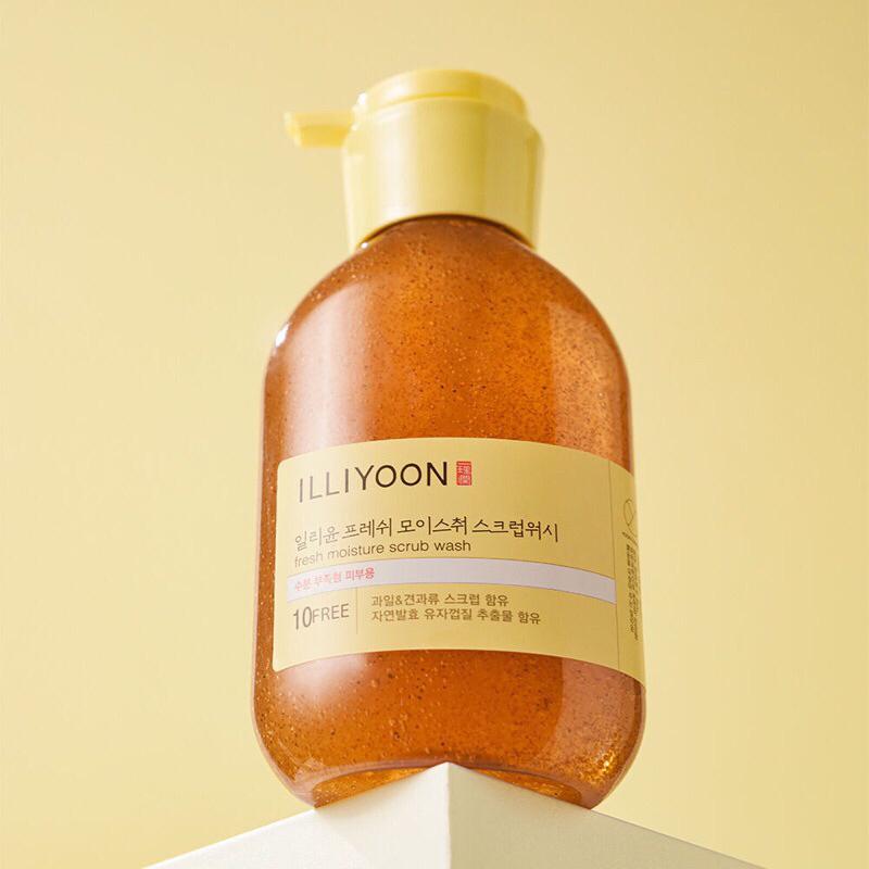 Sữa tắm tẩy tế bào chết hạt óc chó Illiyoon Fresh Moisture Scrub Wash 400ml 0