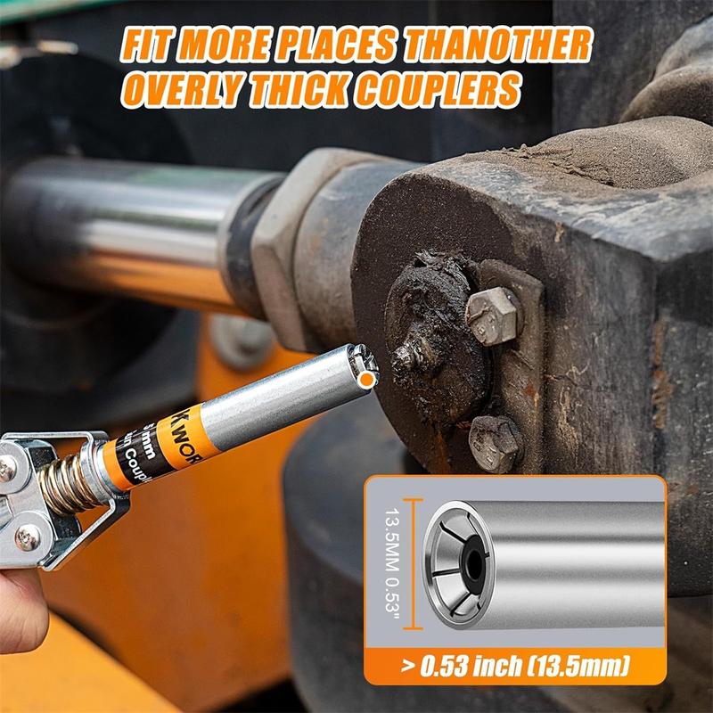 Buy LockNLube Grease Gun Coupler Locks Onto Zerk Fittings. Grease Goes In, Not On The Achine - Foto 11