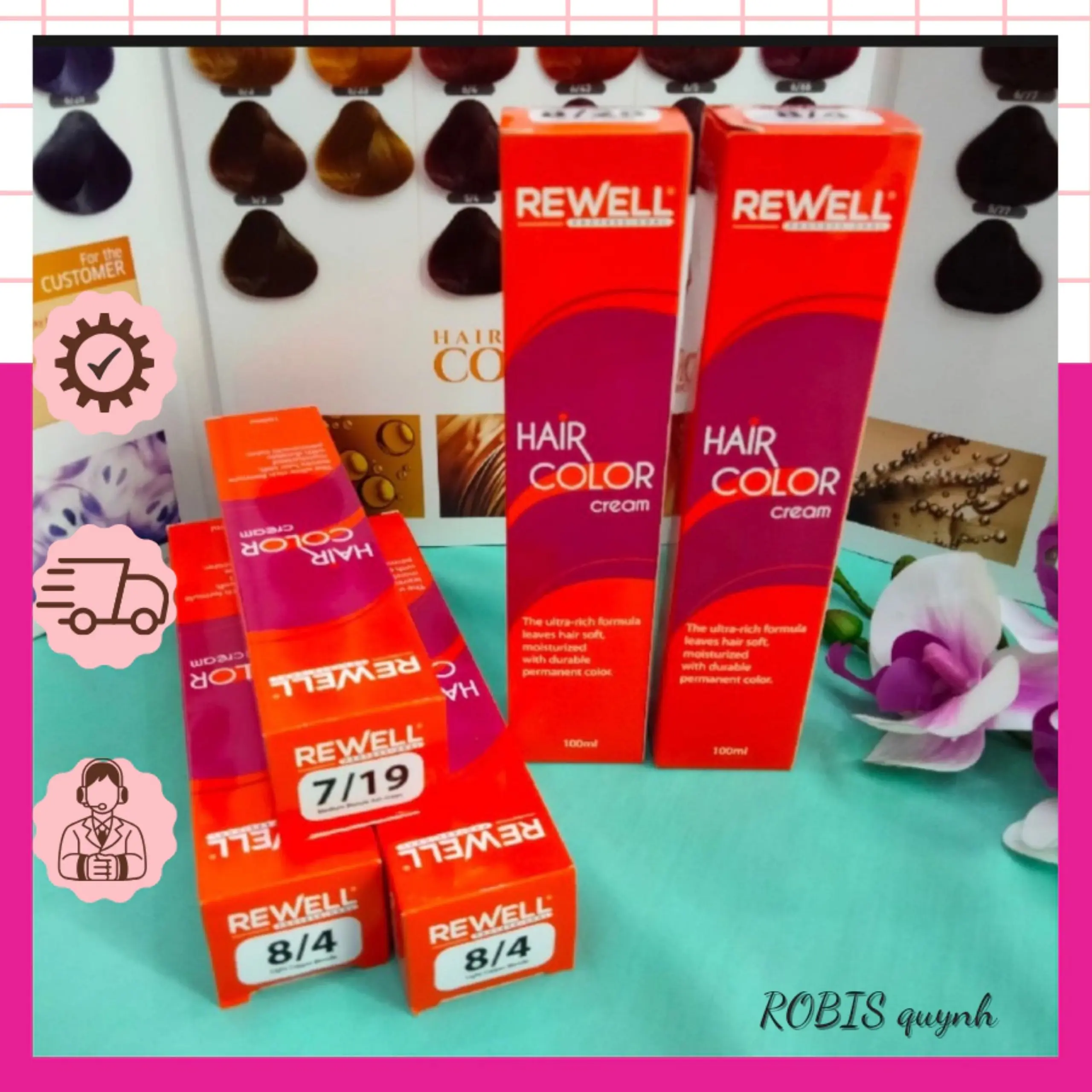 Kem Nhuộm Tóc Rewell Chính Hãng ( chưa có oxi )   Nữ Đổi Màu Tóc