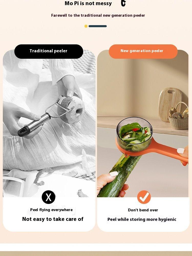 Product Introduction of Multifunctional Paring Knife Storage Type Household Kitchen Dedicated Fruit Potato Peeling Artifact Fruit Peeler Utensils 4