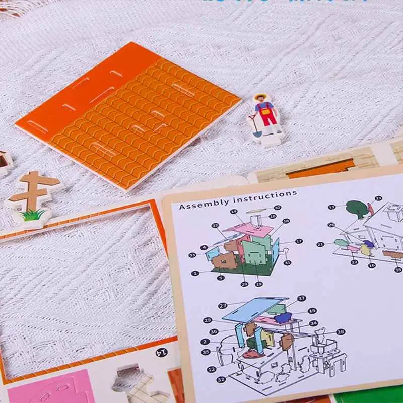 Dovana Mainan Puzzle Kertas 3D Size Kecil Garden House Small Zoo Edukasi Anak Kreatif Bahan Busa Foam Paper 5