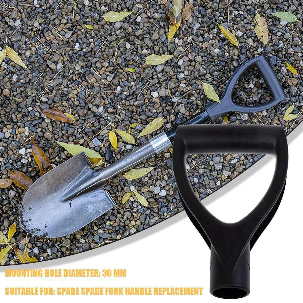 D-shaped Black Fork Raking Garden Hardware tool Digging Tool Replacement Accessories Shovel Handle