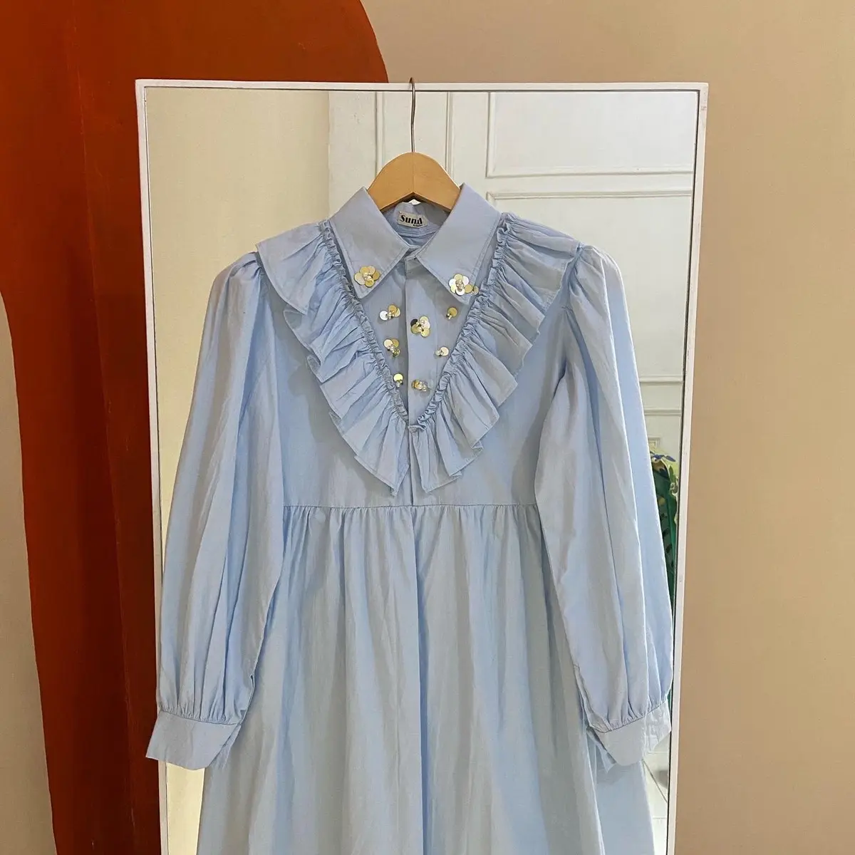 Dress payet by sun.id Katun Kancing