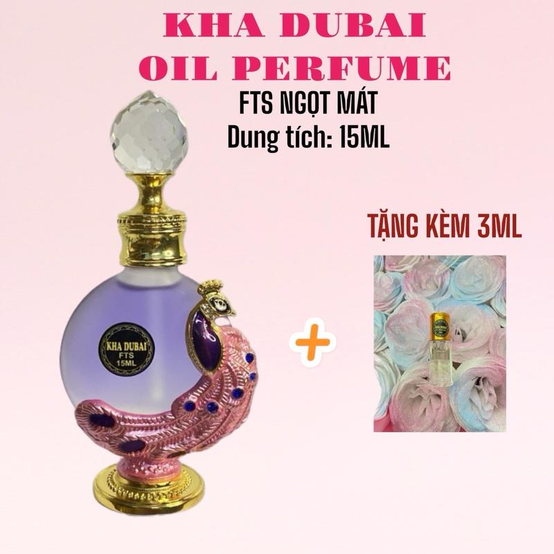 [ KÈM 3ML ] FTS15 - Tinh dầu nước hoa Kha Dubai oil perfume 15ML công hồng nước tím hương FTS ngọt thanh mát Unisex