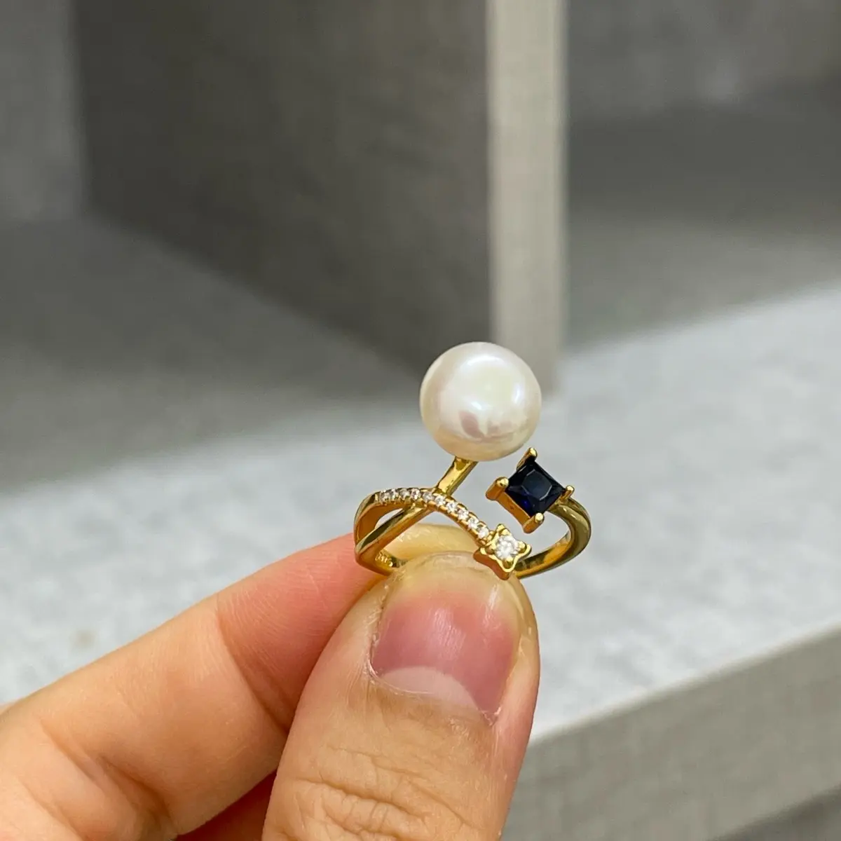 Các mẫu nhẫn ngọc trai thiết kế sang trọng đẹp mắt, chế tác bạc 925 xi vàng hoặc xi kim