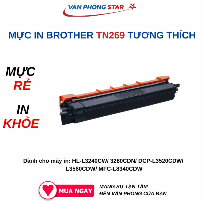 Hộp mực in Brother TN269 tương thích (CÓ CHIP) cho máy in HL-L3240CW/ 3280CDN/ DCP-L3520CDW/ L3560CDW/ MFC-L8340CDW 1