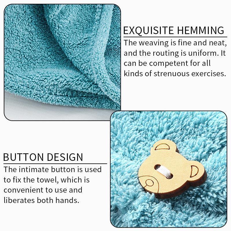 Product Introduction of Hair Drying Cap Towel Women Thicken Absorbent Shower Cap Coral Fleece Cute Animal Embroidery Quick-Dry Bathroom Towel 22