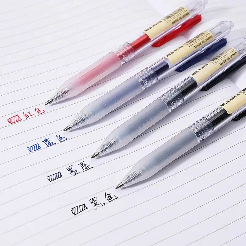 Japan's MUJI Press Pen Black 0.5 Refill Type Gel For Students Stationery