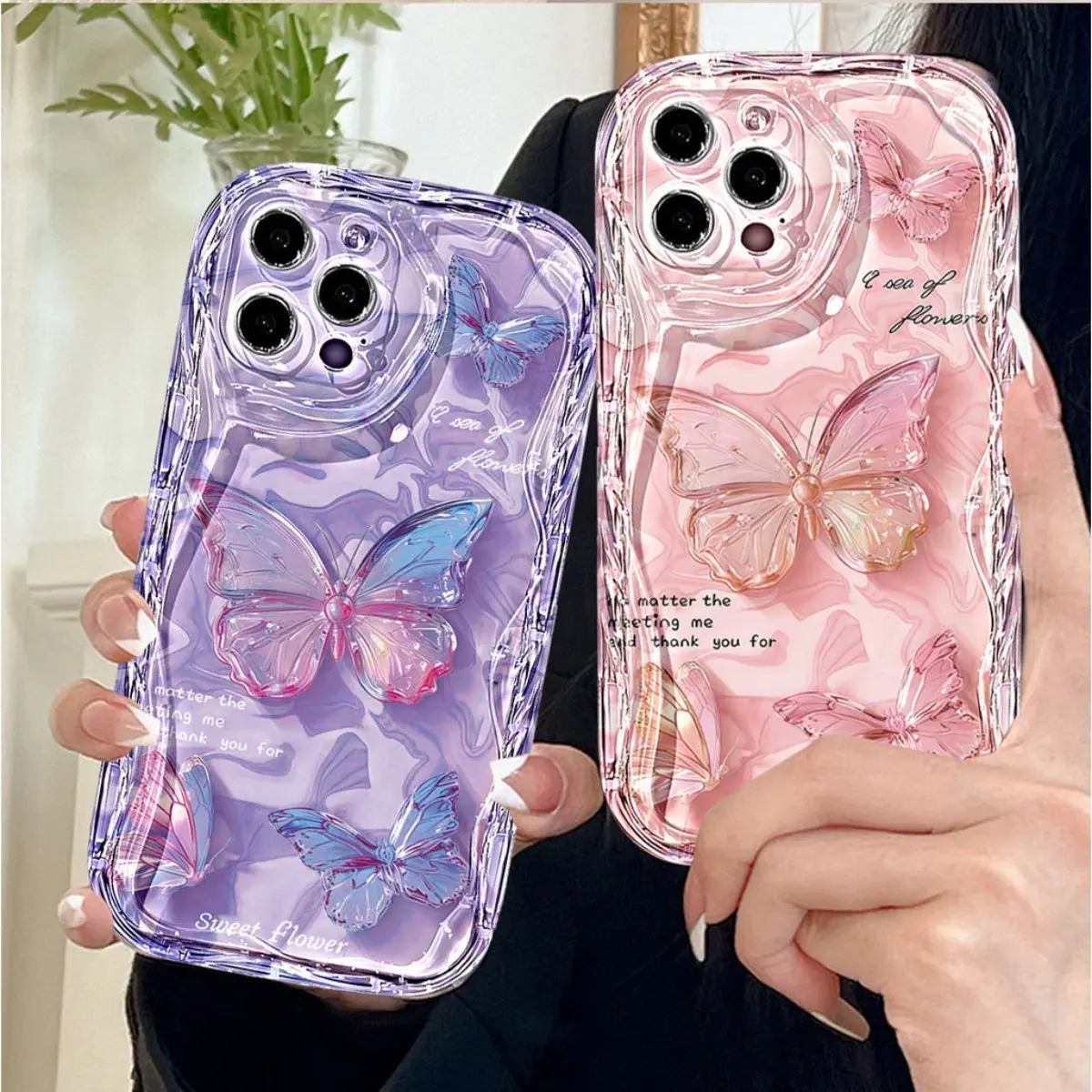 Casing Untuk hp Realme Note 60X Note 60 Note 50 C65 C63 C75 C51 C51s C53 C55 C31 C11 2021 C20 C30s C17 C35 C31 C12 A1K Realme 10 5 9i 6 8i 8Pro 8 5i 7i 5 6i C21Y C25Y C15 C17 C2 C3 C25 Sweet Flower Kupu-kupu Soft Case