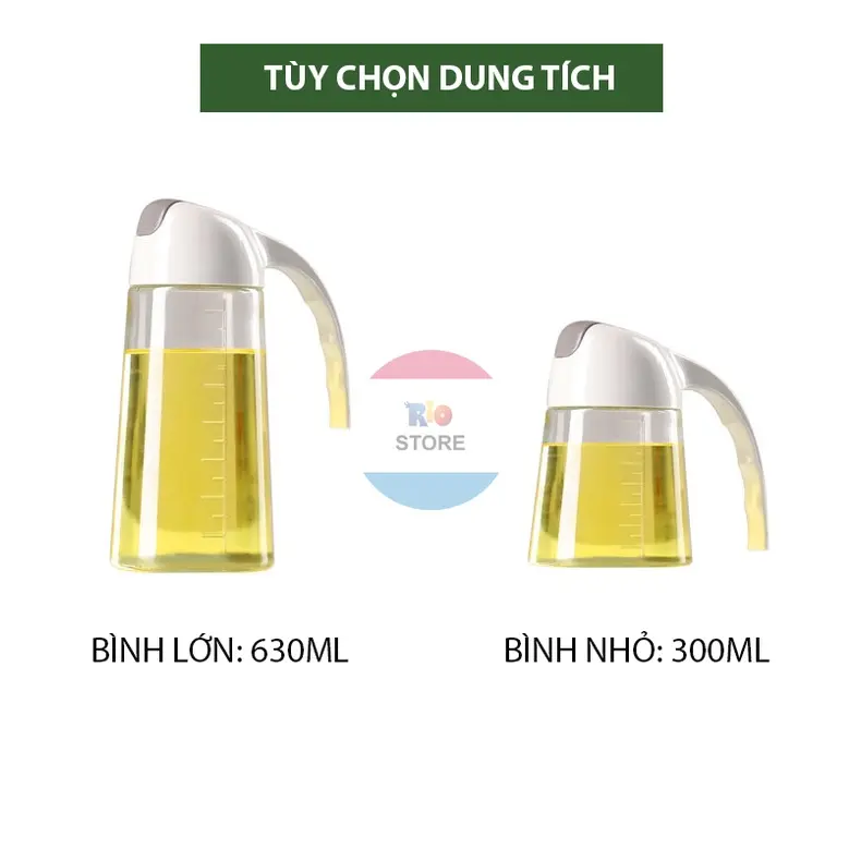 Chai đựng dầu ăn, bình đựng dầu ăn nước mắm xì dầu tự động đóng mở nắp 6