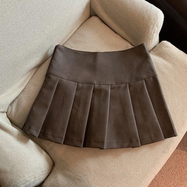 Product Introduction of Chân Váy Da, Cỡ Nhỏ Dành Cho Nữ, Cạp Cao, Chữ A, Màu Đen, Cỡ Lớn, Chân Váy Xếp Ly, Thích Hợp Cho Mùa Xuân, Mùa Thu Và Mùa Đông, Hàng Mới Về 2024 6
