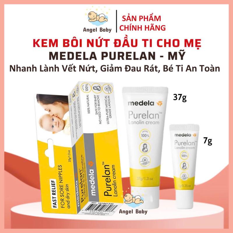 Hàng Mỹ Kem nứt đầu ti Medela Purelan cho mẹ nứt cổ gà nhanh lành vết nứt làm mềm da khô an toàn khi cho bé ti